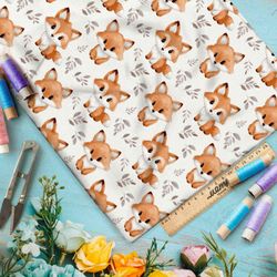 Ткань Барби забавные лисята