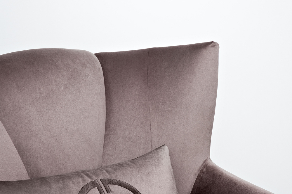 Кресло Сиена(Siena) велюр коричневый Colt1012-ROSKOR 83x82x93см Garda Decor