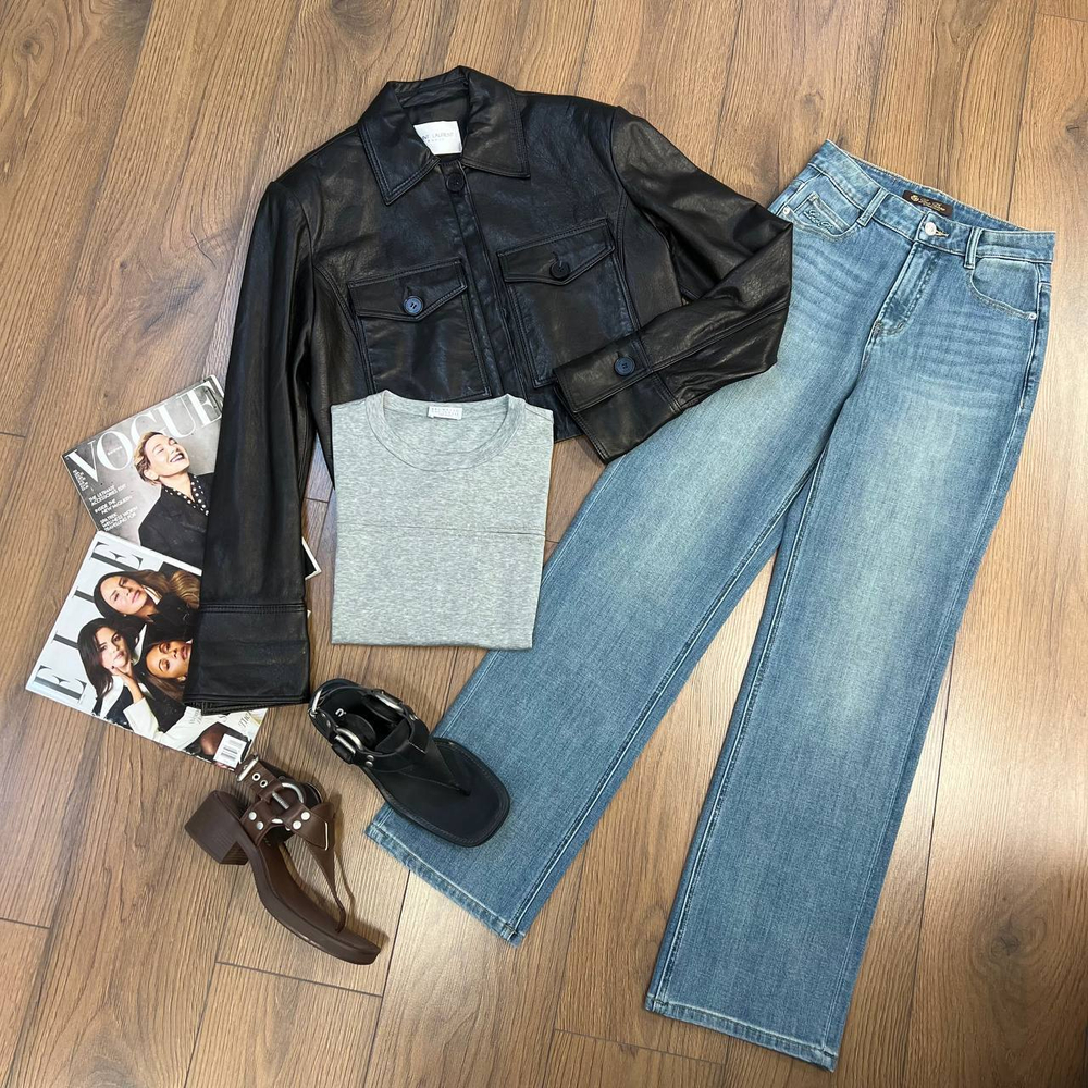 Кожаная куртка Yves Saint Laurent