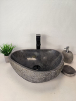 Раковина из речного камня RS-66003 47х36х15 из натурального камня