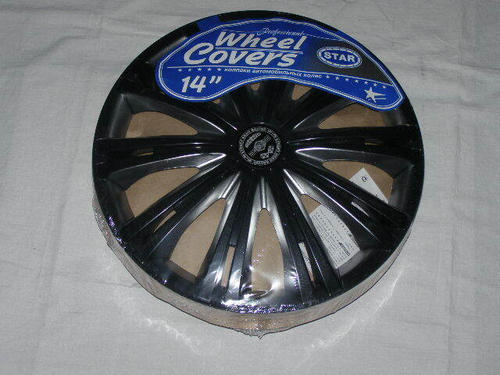Колпак колеса R14 Гига Super Black (в мешке 5 упак) (STAR)