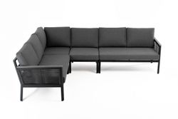 "Париж" угловой модульный диван, каркас из алюминия, цвет серый