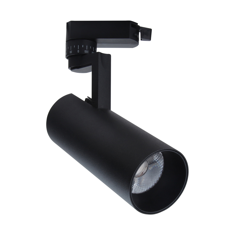 Светодиодный светильник для однофазной трековой системы 15Вт, 1540Лм, 4200К, Ra>80, материал  алюминий/пластик, цвет чёрный матовый
