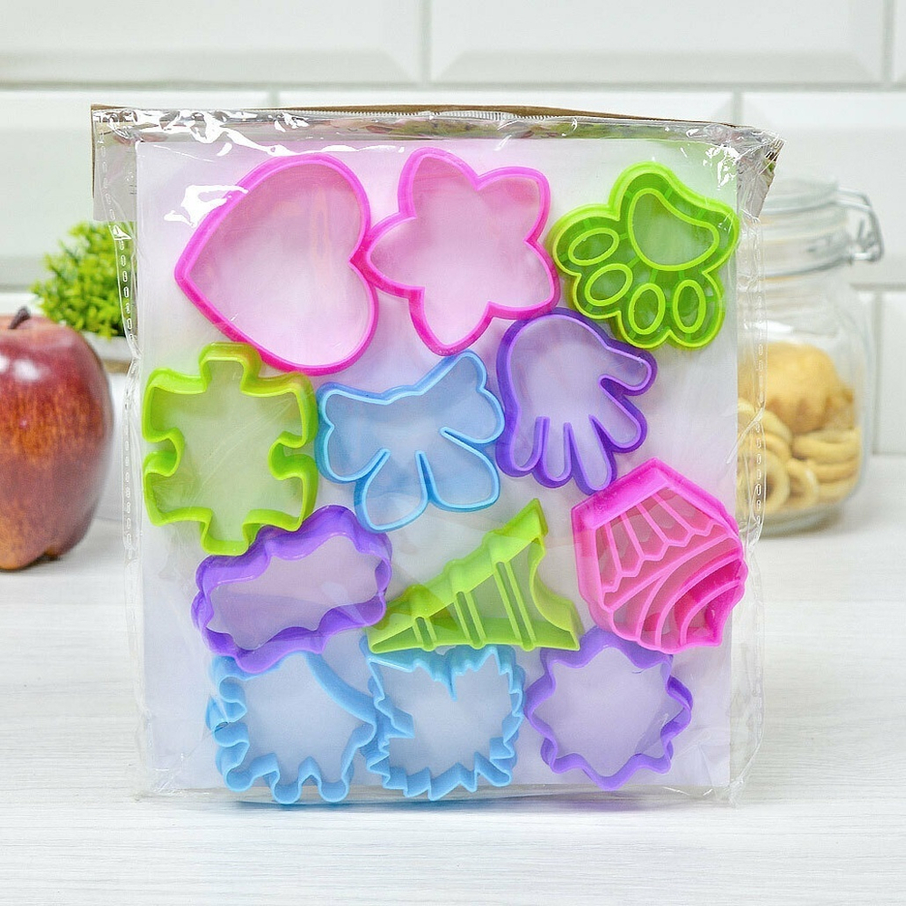 Форма для печенья 12шт "Микс", силикон