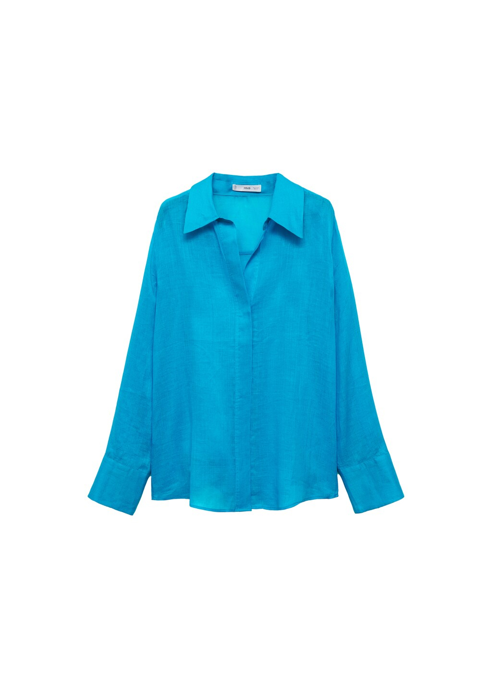 Рубашка из рами с потайными пуговицами