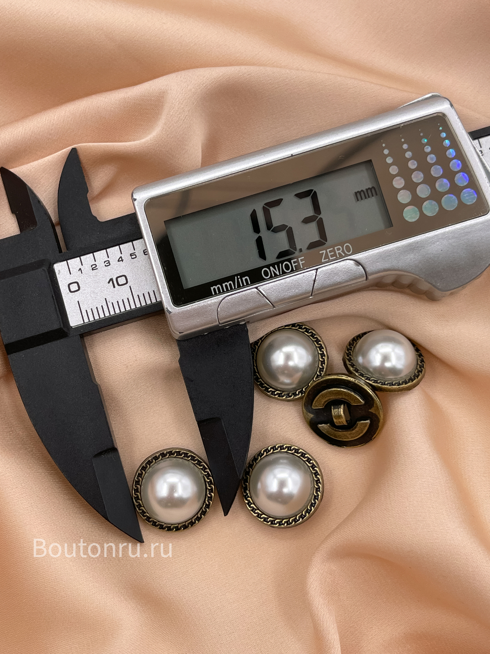 Пуговицы Жемчуг1 бронзовые