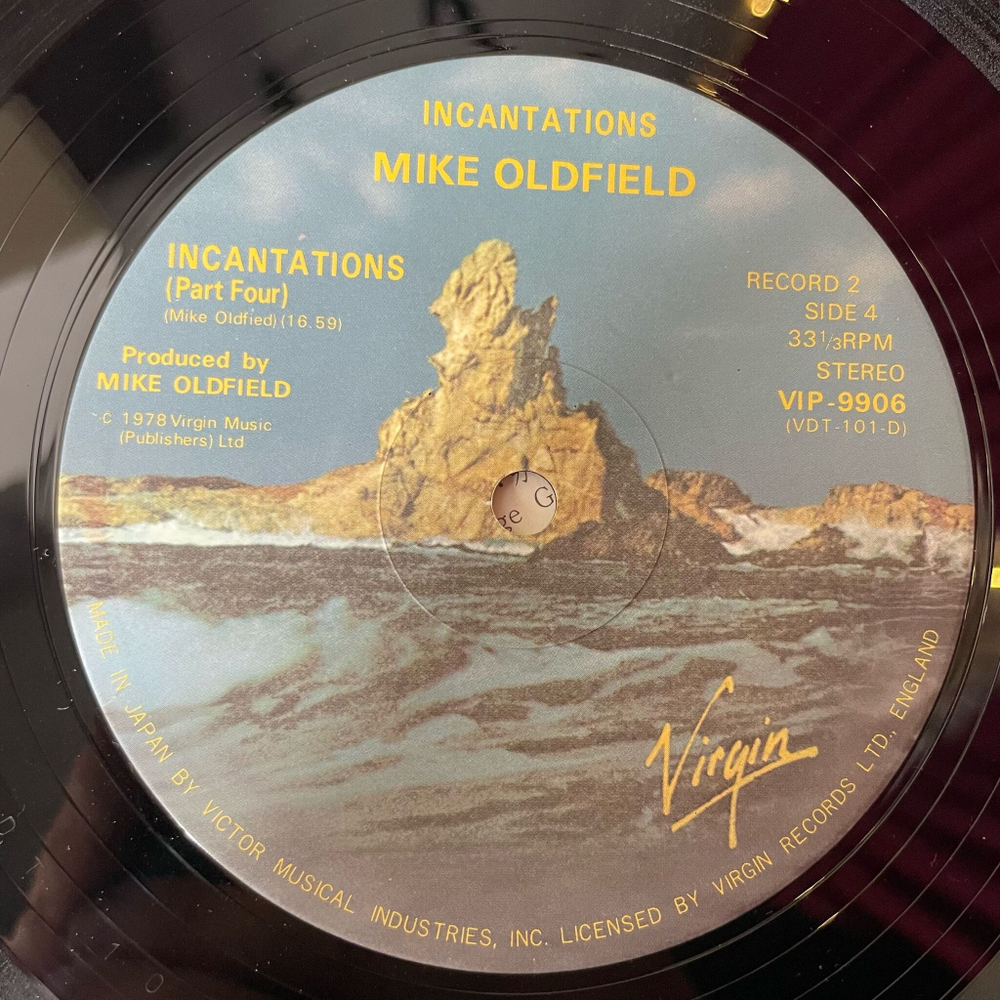 Винтажная виниловая пластинка LP Mike Oldfield Incantations (Japan 1978) (Obi)