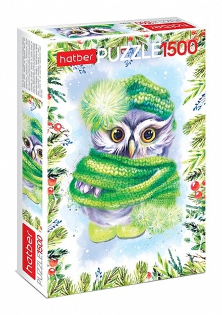 Пазл Hatber "Совушки", 1500 деталей , 1500П32_17065, картонная основа, от 9 лет