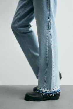 ZARA ДЖИНСЫ FLARED FIT, СИНИЙ