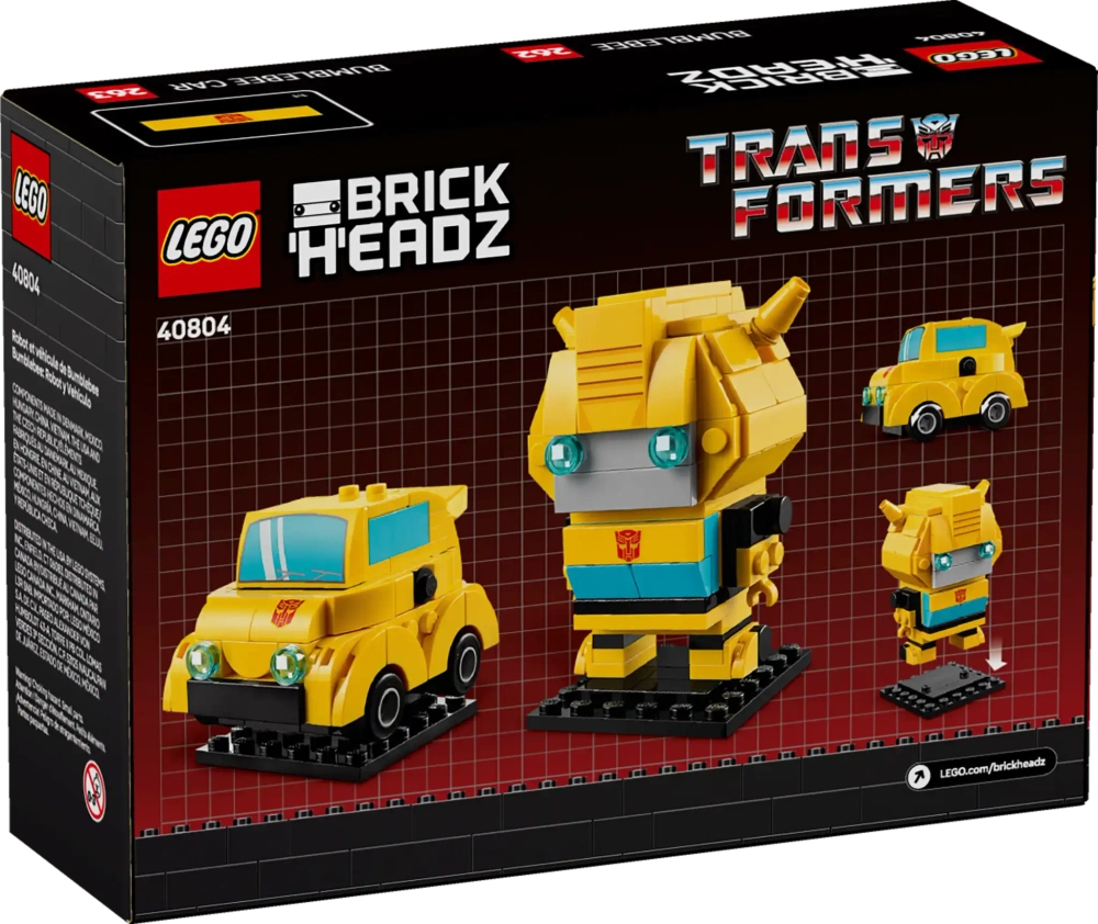 Конструктор LEGO BrickHeadz 40804 Робот и транспортное средство Бамблби