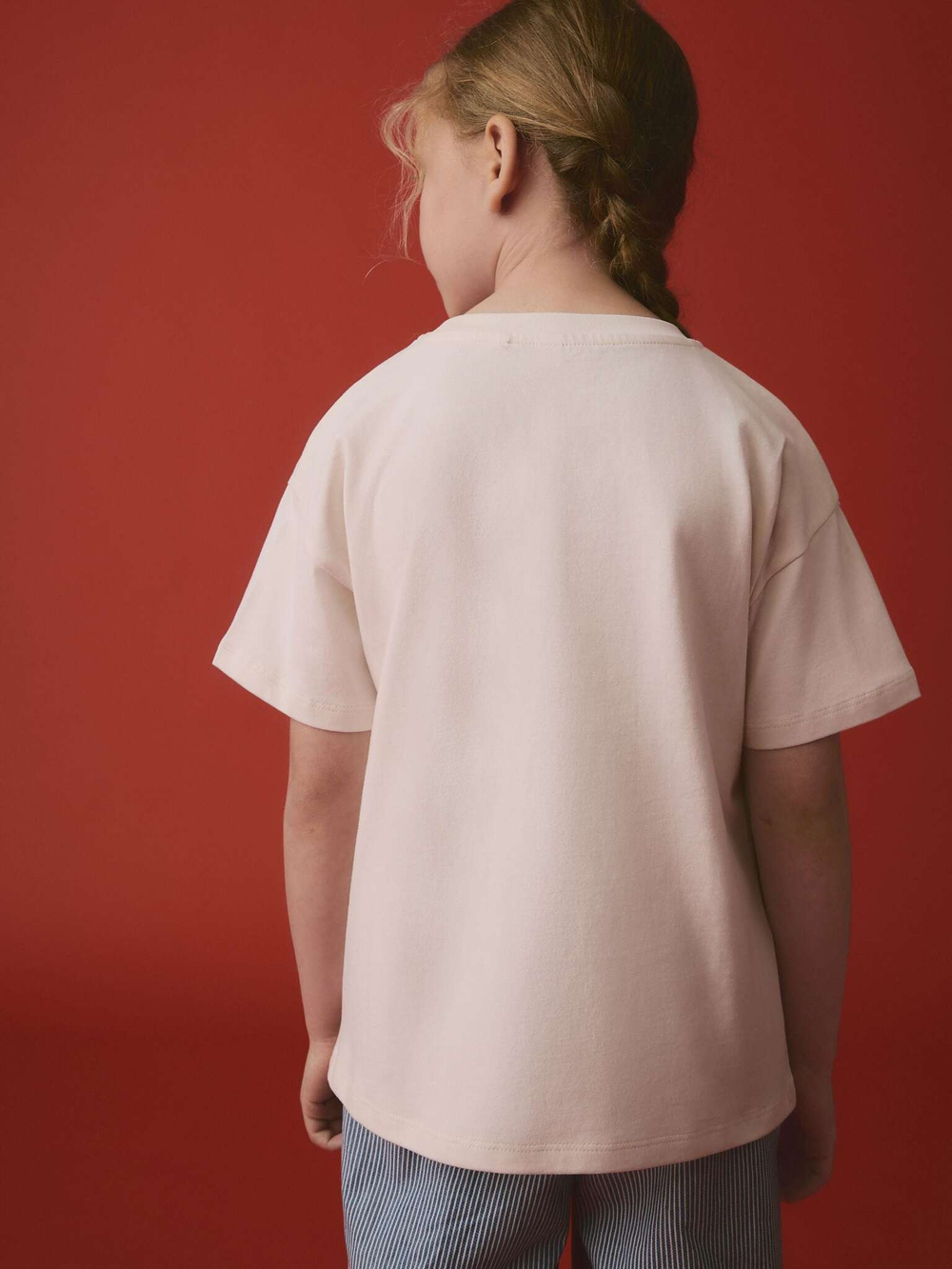 Футболка и брюки в комплекте для девочки Next AG8-884, Бежевый, Голубой