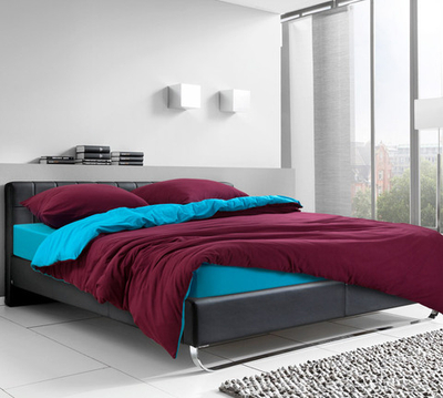 Трикотажный комплект постельного белья 2,0-спальный Ледяной гранат