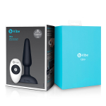 Черная анальная премиум-пробка с 3 моторами b-Vibe Trio Plug BV-002-BLK