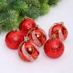 Набор шаров «Шарм» 6 см (в наборе 6 шт), Красный