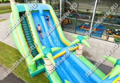 Водная горка с бассейном «Пальмовый рай», 16×4,5×7 м