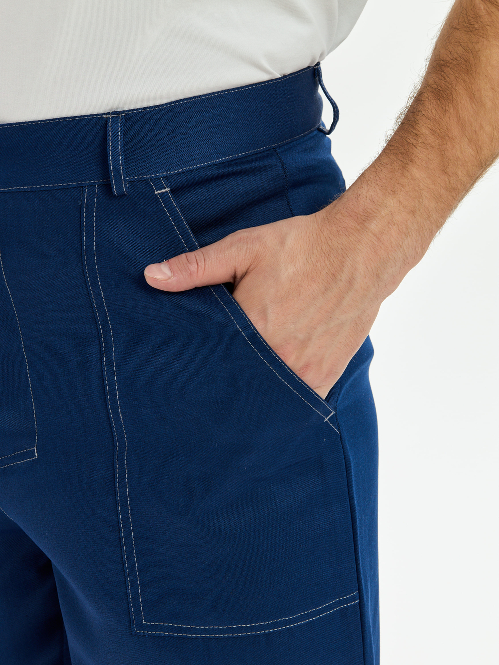 Костюм Лигор-1 СОП К. (тк.Смесовая,210) брюки, т.синий/серый