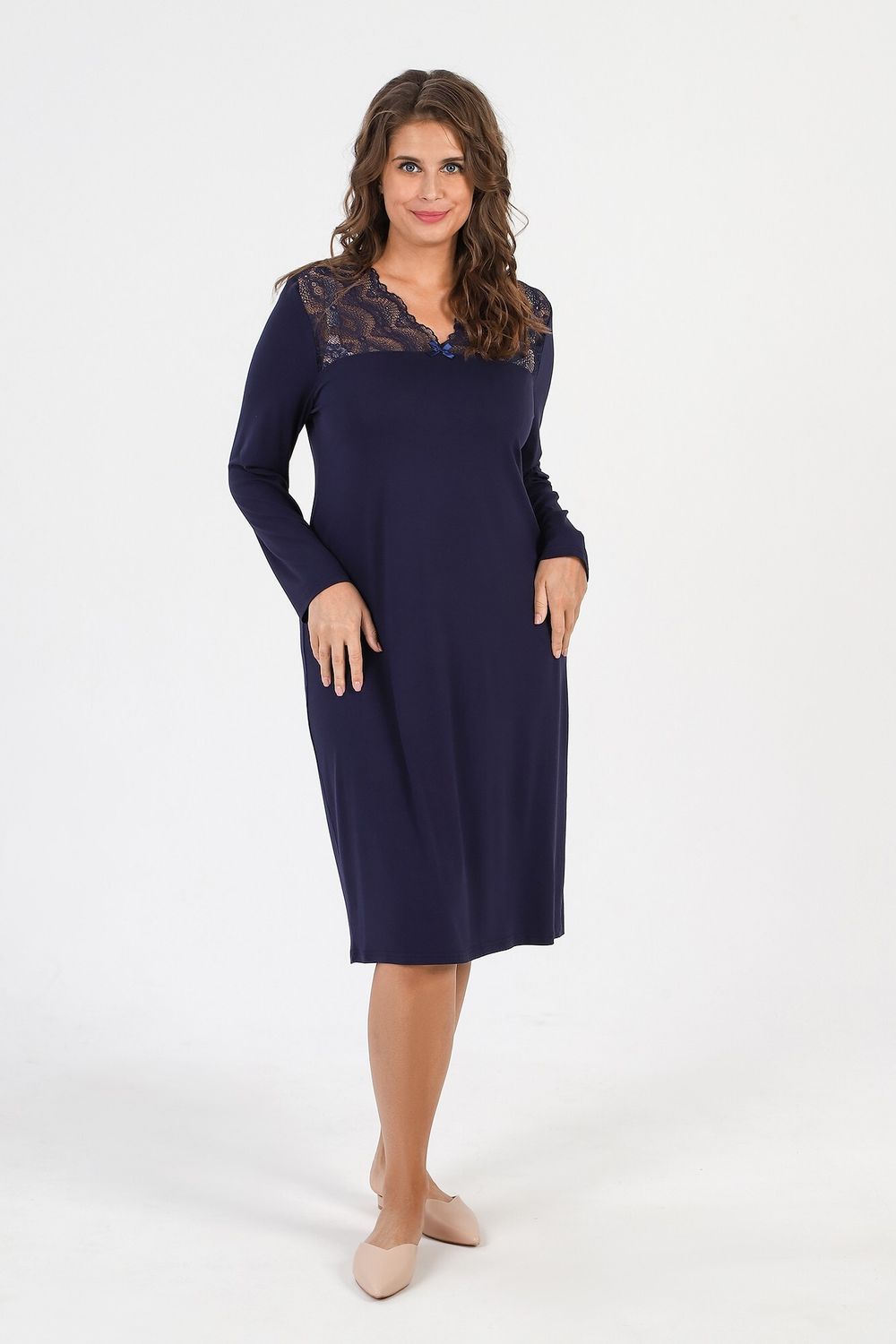 Ночная сорочка Миндаль-1 Виотекс ТЁМНО-СИНИЙ