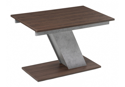 Стол деревянный Woodville Тирион бетон чикаго серый, дуб гладстоун табак