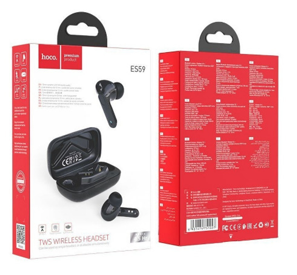 Беспроводные наушники Hoco ES59 черный