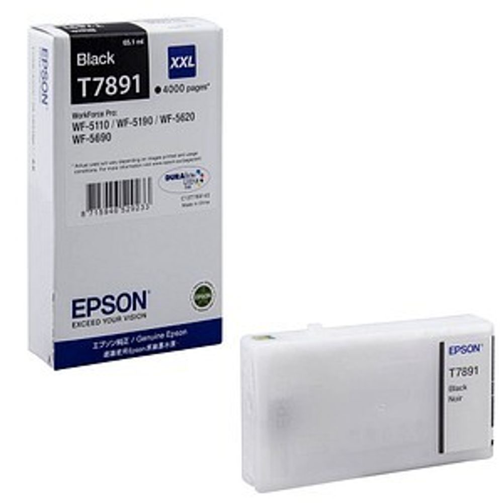 Картридж EPSON T7891XXL (C13T789140) для WF-4630/WF-4640/WF-5110/WF-5190/WF-5620 черный