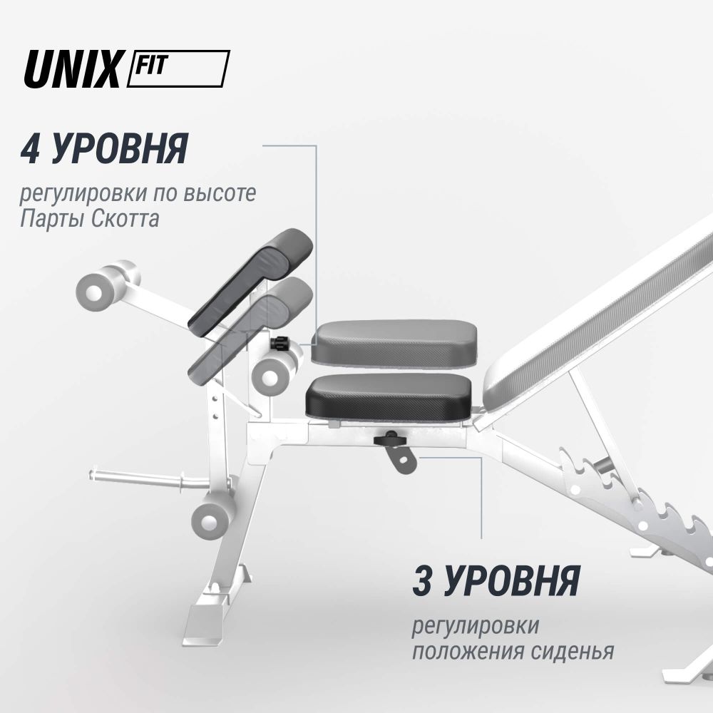 Скамья силовая со стойками UNIX Fit BENCH 130DD