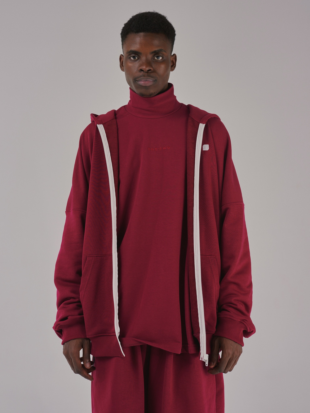 Zip-Up Hoodie LOGO Beaujolais