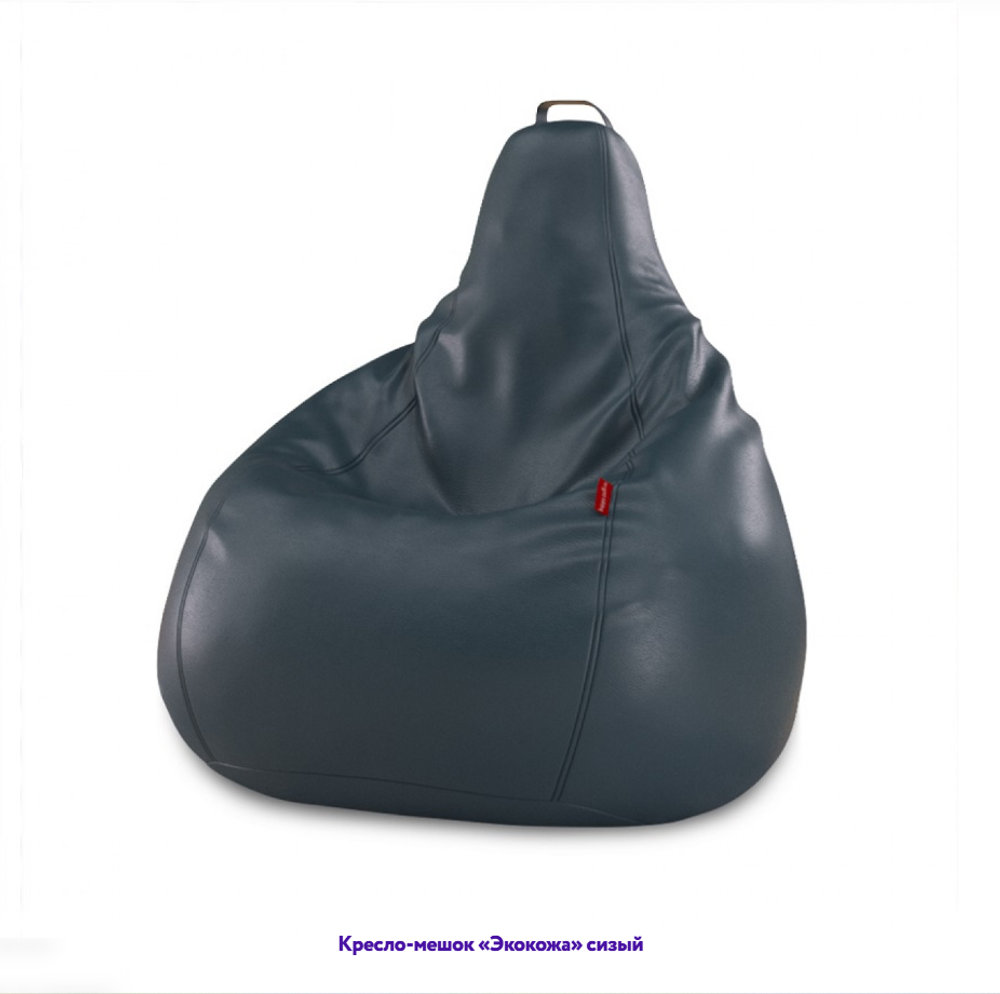 Кресло-мешок Груша, однотонное, экокожа