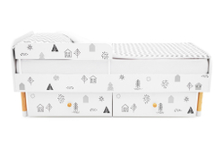 Детская кровать Бельмарко Stumpa Классика Домики ч б