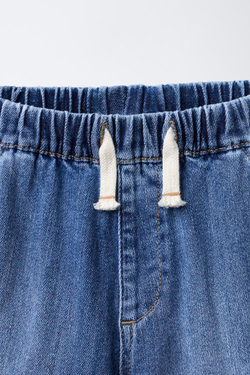 ZARA ДЖИНСЫ КАРГО COMFORT, ВЫЦВЕТШИЙ СИНИЙ