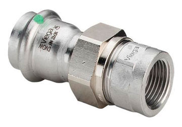 Разъемное соединение Viega Sanpress Inox 22х3/4" ВР с SC-Contur нерж. сталь (серия 2362) арт. 437503