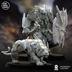 Grand Alliance Chaos Beasts of Chaos Ungors Chaos Warhounds Зверолюд с тигром миниатюра для dnd, днд, pathfinder, фентези, Настольная игра, НРИ, Варгейм, РПГ