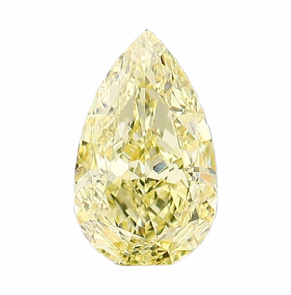 Лабораторно-выращенный бриллиант груша 10.71 х 6.39 х 4.13 мм Fancy INTENSE YELLOW/VVS2 2.07 ct