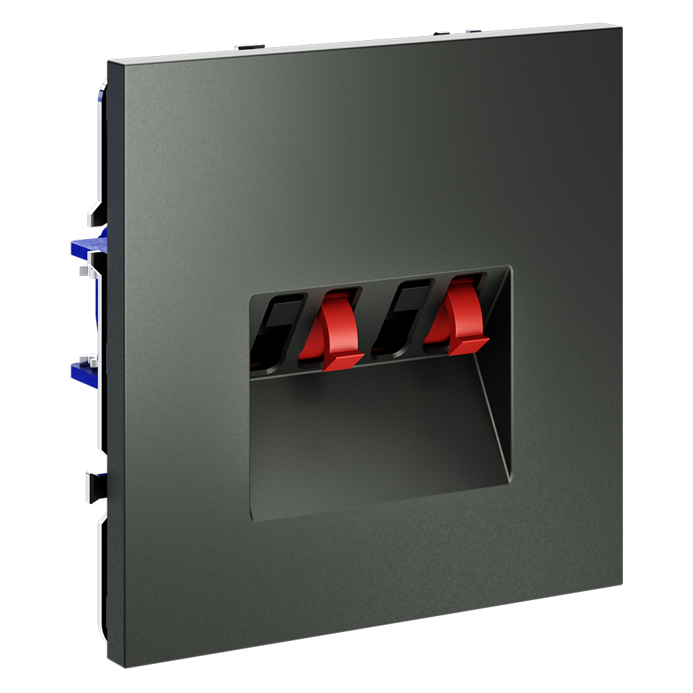 Розетка акустическая встраиваемая VOLTUM S70 4-местная, (титан)