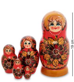 Народные промыслы МР-43/48-A Матрешка-музыкальная 5м «Василина»