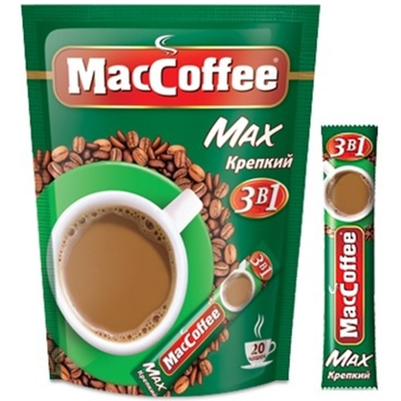 Кофе растворимый MacCoffee MAX Крепкий 3в1 20 шт