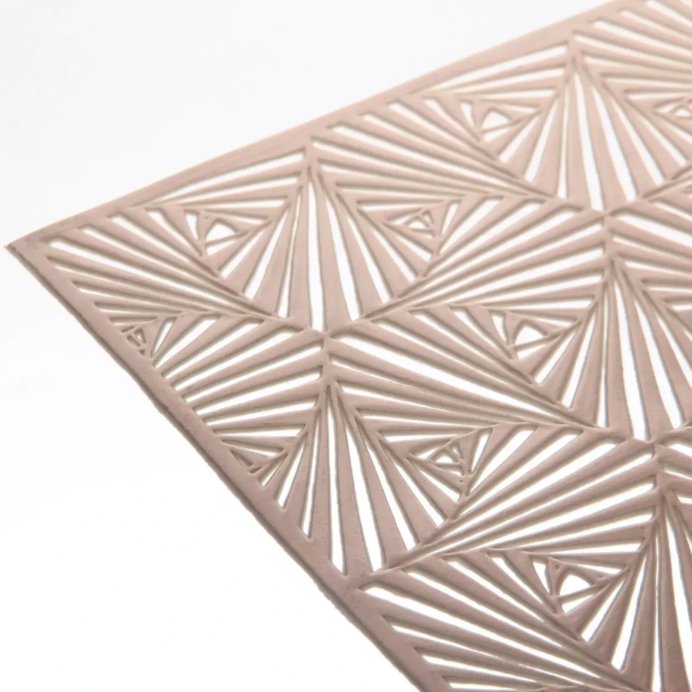 Салфетка на стол 45*30см плетеная «Веер» розовое золото