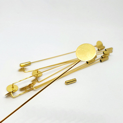 Основа - игла с Кругом (1см * 10см, золото)