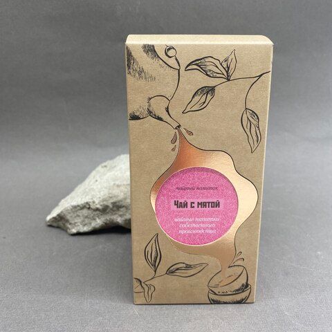 Зеленый чай с мятой в коробке 50г