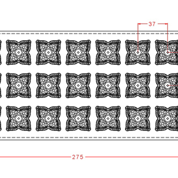 136-у | Форма &quot;Восточные мотивы&quot; (275*135мм)