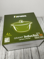 Кастрюля 4л с кр АП ГРАНИТblack  Induction Pro 44802Инд