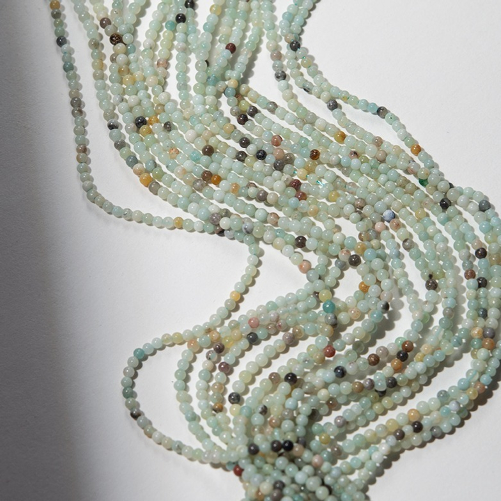 Амазонит с кварцем натуральный, 2,3мм, шар