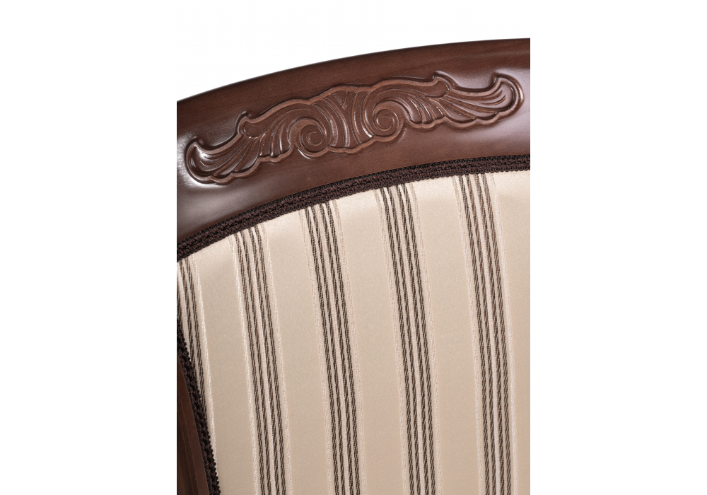 Стул деревянный Woodville Амбертин орех, агата полоса серая, ножки орех