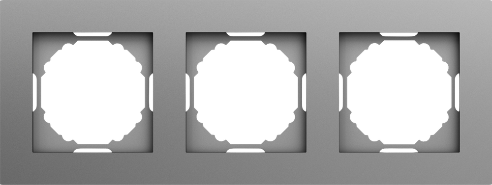 Рамка 3-я,  цвет сталь,  серия A07 Donel