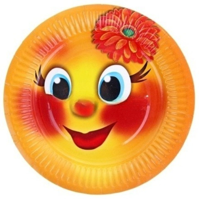 Тарелка картонная d-230 ламинированная "Колобок" (100/1000 шт.) Фабрика Посуды