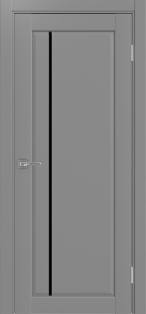Межкомнатная дверь Optima Porte СИЦИЛИЯ 711.12 "Серый" Чёрное стекло