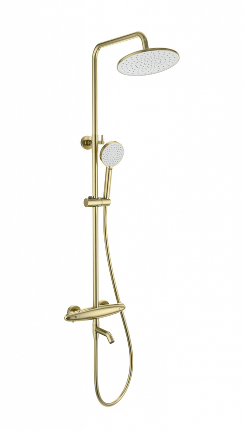 Душевая система с термостатом WONZON & WOGHAND CAPSULE, Брашированное золото (WW-B3031-A1-BG)