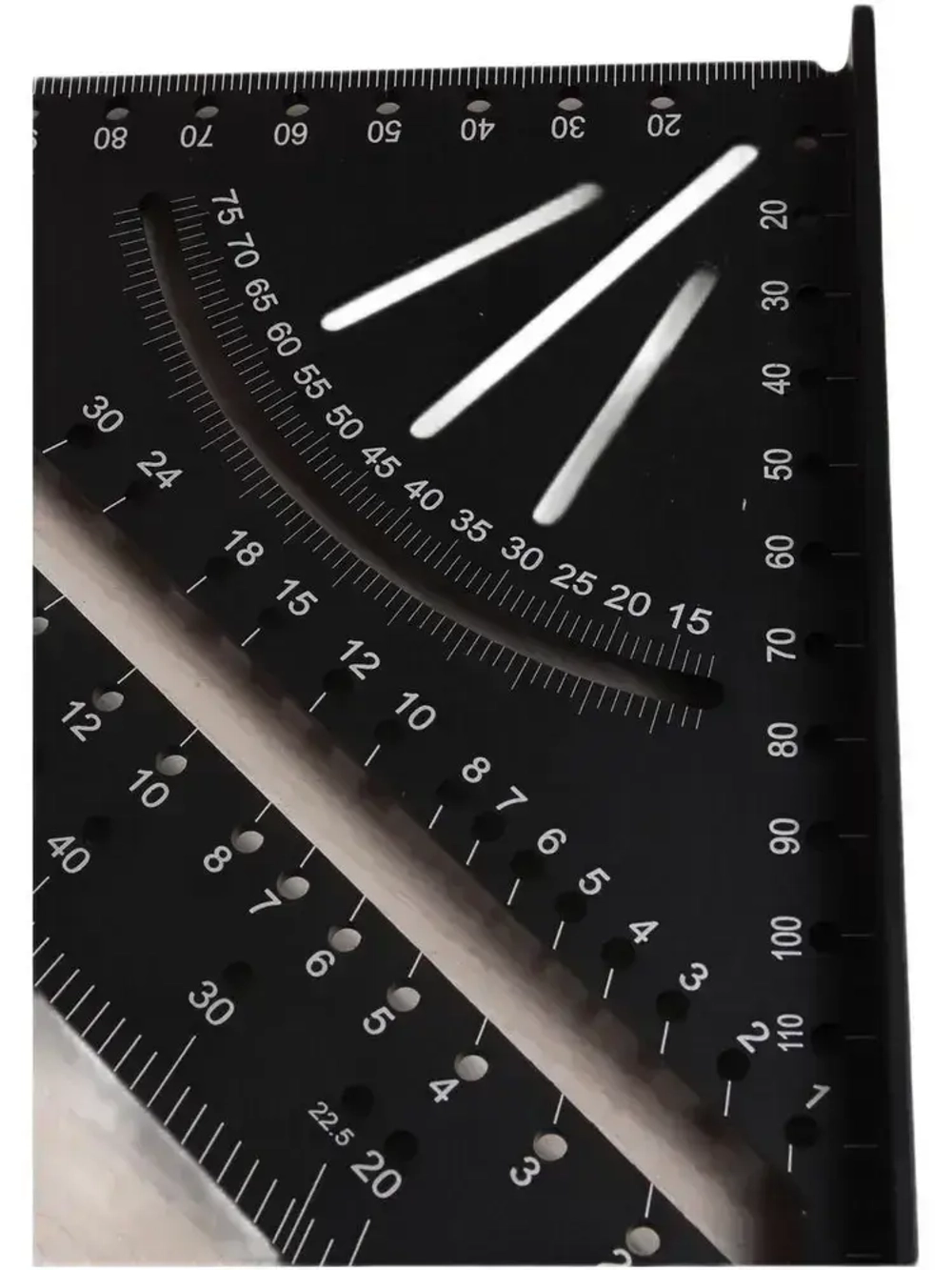 Линейка угольник Свенсона 180 мм черный, алюминий