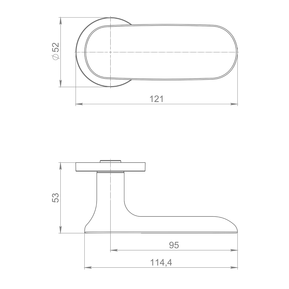 Ручка раздельная R.URS52.SOHO AC-9 медь