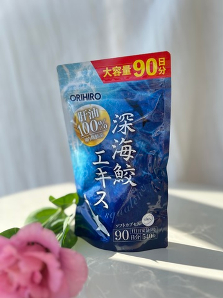 Сквален из печени акулы для иммунитета и антиоксидантной защиты Orihiro SQUALENE на 90 дней