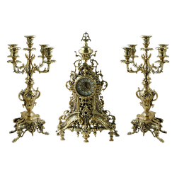 Bello De Bronze Каминные часы с канделябрами "Ажур"